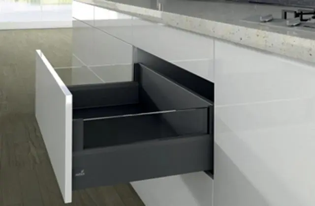 Casserolier Arcitech HETTICH - P.300 H.218/126mm - anthracite sans coulisse avec tringle - 9150825