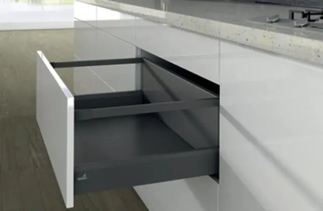 Casserolier Arcitech HETTICH - P.300 H.250/94mm - anthracite sans coulisse avec tringle - 9150663