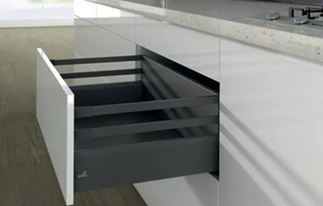 Casserolier Arcitech HETTICH - P.400 H.250/126mm - anthracite sans coulisse avec tringle - 9150858