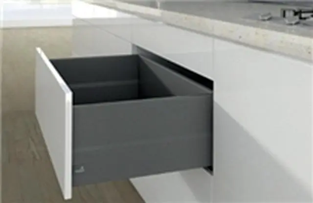 Casserolier Arcitech Topside HETTICH - P.650 H.250/126mm - anthracite sans coulisse rehausse métal - 9150875