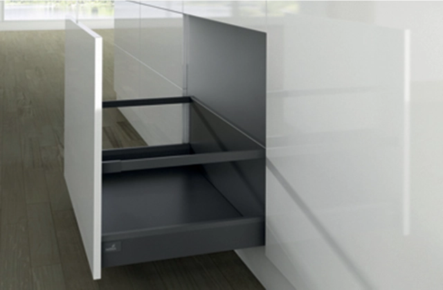 Casserolier Arcitech HETTICH - P.270 H.282/94mm - anthracite sans coulisse avec tringle - 9150670