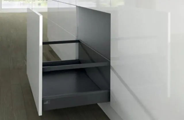 Casserolier Arcitech HETTICH - P.400 H.282/94mm - anthracite sans coulisse avec tringle - 9150673