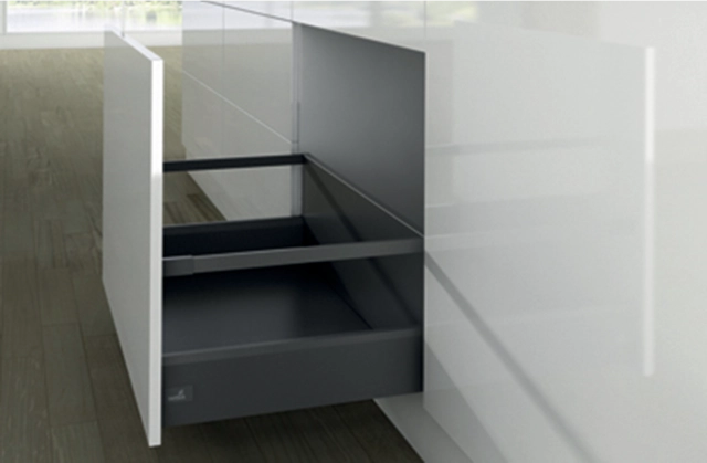 Casserolier Arcitech HETTICH - P.270 H.282/126mm - anthracite sans coulisse avec tringle - 9150876