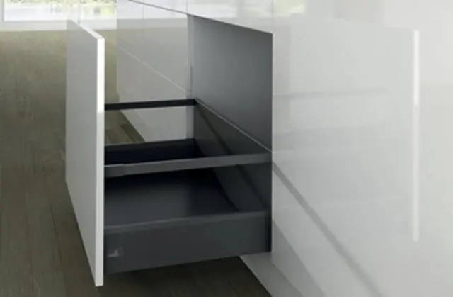 Casserolier Arcitech HETTICH - P.300 H.282/126mm - anthracite sans coulisse avec tringle - 9150877