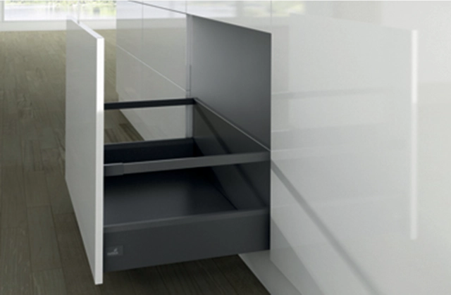 Casserolier Arcitech HETTICH - P.550 H.282/126mm - anthracite sans coulisse avec tringle - 9150882