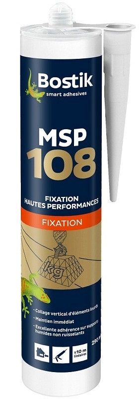 Mastic BOSTIK MS108 - Blanc - Cartouche de 290 ml - Lot de 12 - 30133127