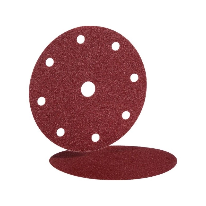 Disque papier velcro rigide VC153 9 trous HERMES - Ø125 - G.80 - EB119 - Lot de 50 - 6129752