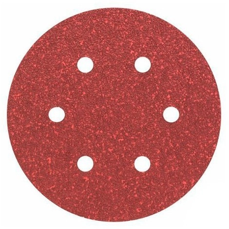 Disque papier velcro rigide VC153 6 trous HERMES - Ø150 - G.100 - EB27 - Lot de 100 - 6126103