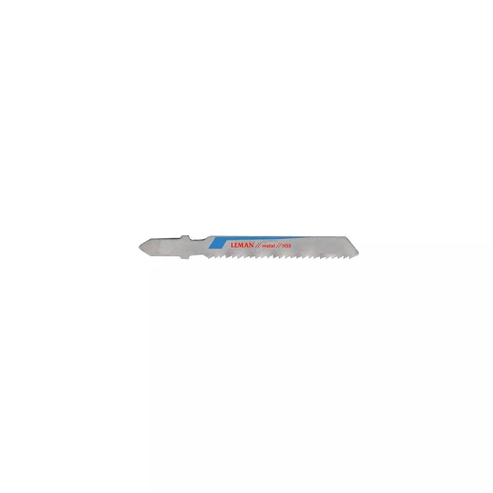 5 lames de scie sauteuse HSS - Lu. 50 mm pas 2 mm - coupe parallèle pour métaux non-ferreux - LEMAN - 7104.05