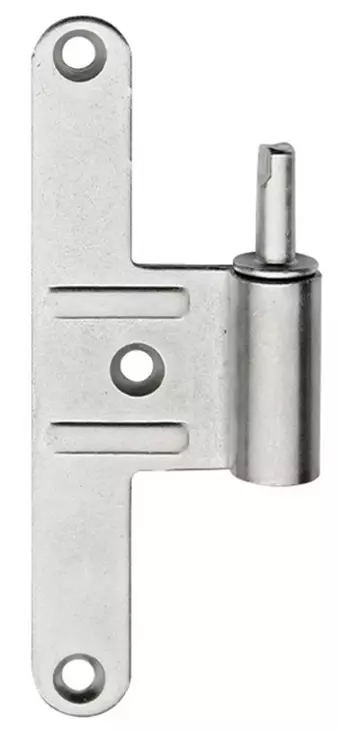 Paumelle mâle HB130 - Réglable - Gauche - Zingué argent - Lame centrée - M-789261