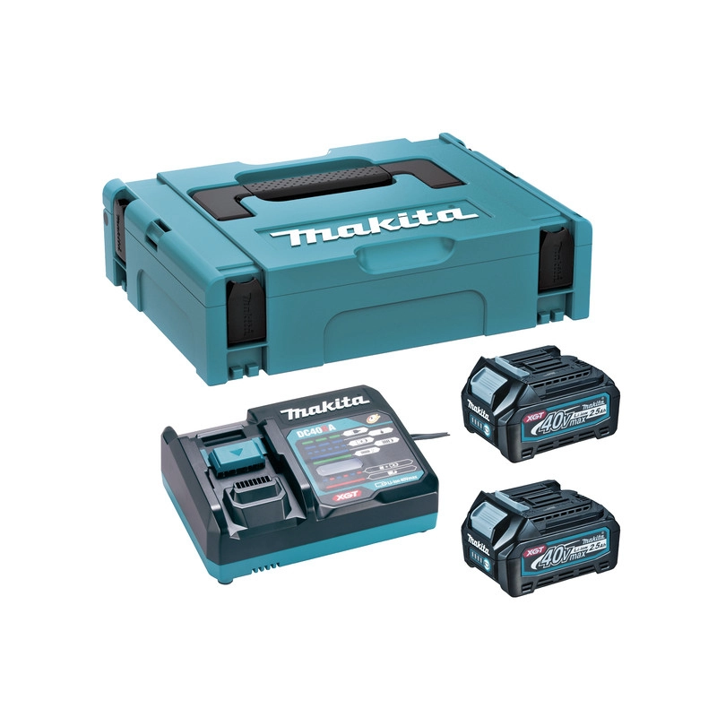 Pack 2 batteries  40V 2.5 Ah XGT - MAKITA - avec chargeur - MakPac - 191J81-6