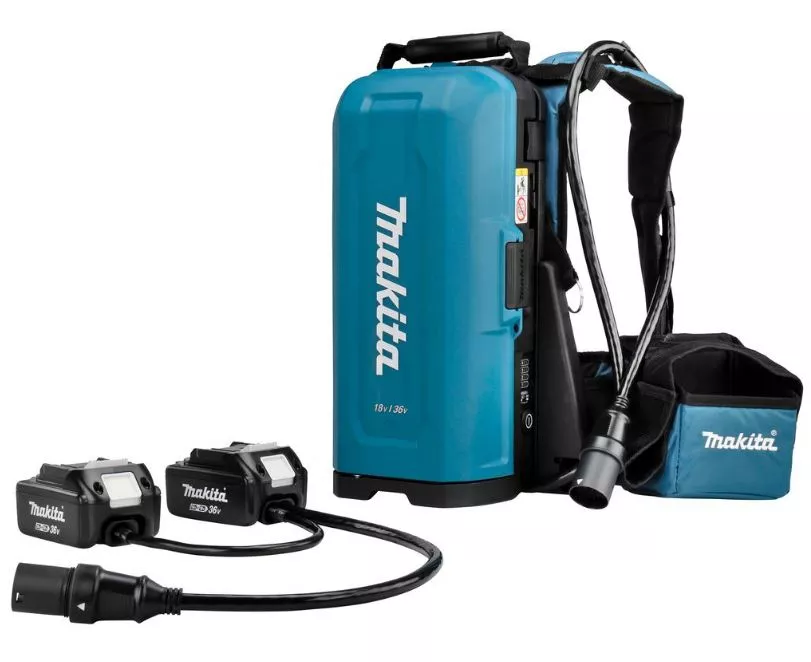 Support Dorsal pour 4 Batteries 18V Li-Ion - MAKITA - AVEC Adaptateur 2 X 18V -191A64-2