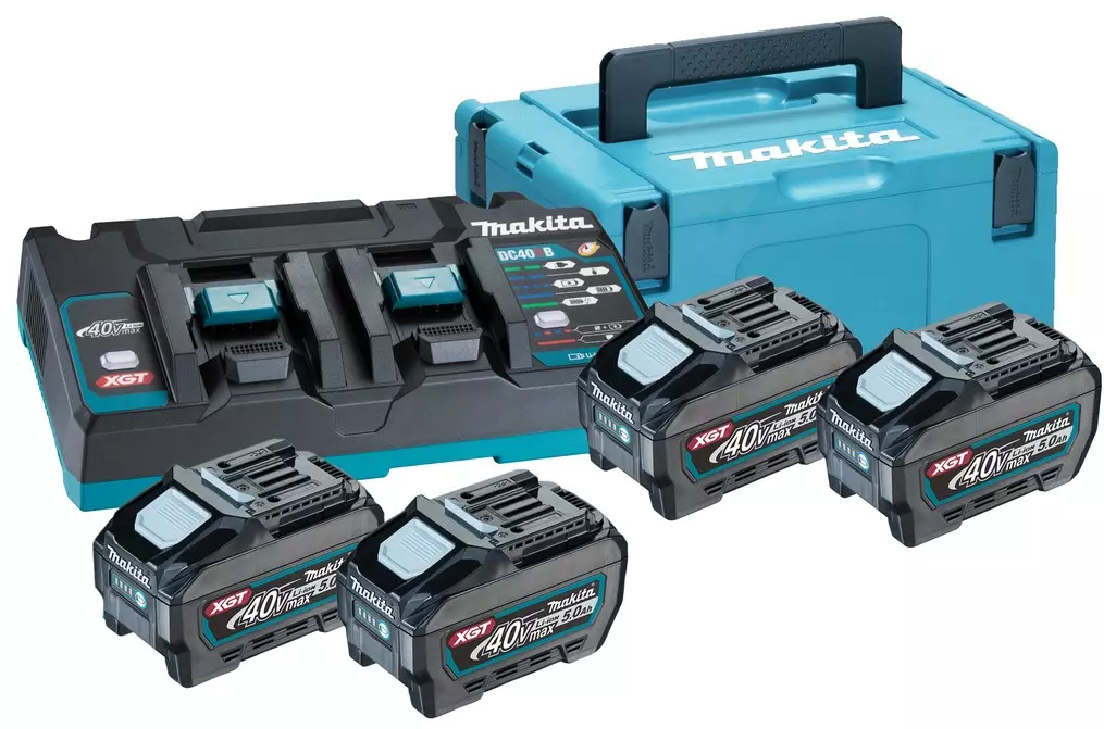 Makita  40V Li-ion MAX Set de 4 batteries 5.0Ah - Chargeur - Mbox - 191U42-2