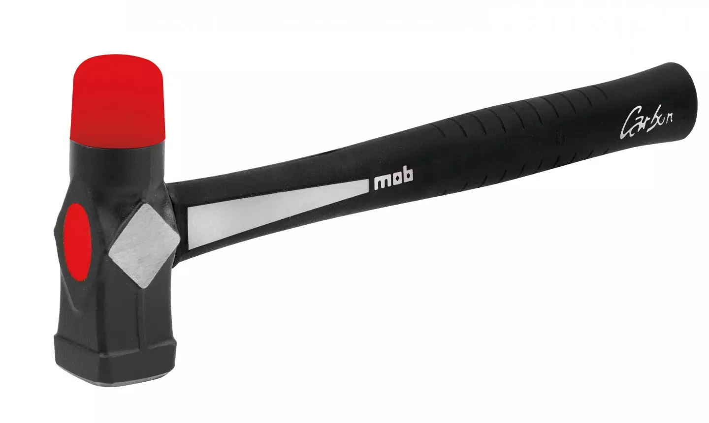 Marteau duo embout tpe rouge manche carbon Ø 35 - MOB - 0390359701