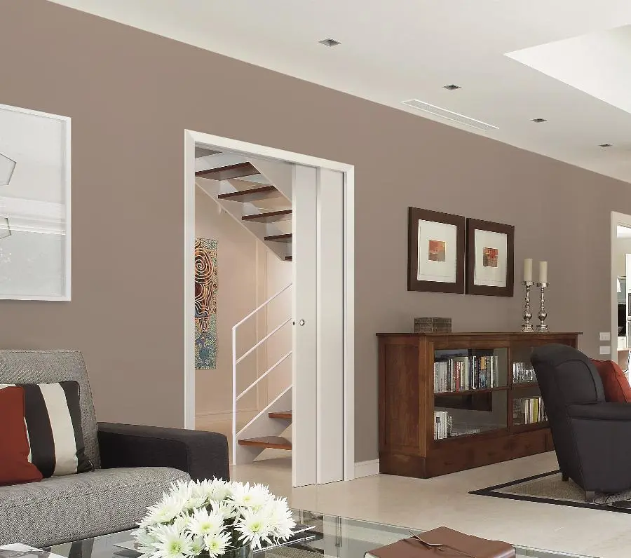 Kit couvre joints plat enrobé Blanc FIBROTUBI pour châssis à galandage L.100cm x H.210cm - 62144522