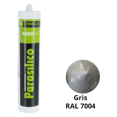 Silicone AM85-1 - DL CHEMICALS - Neutre gris clair 7004 - Cartouche de 300 ml - Lot de 25