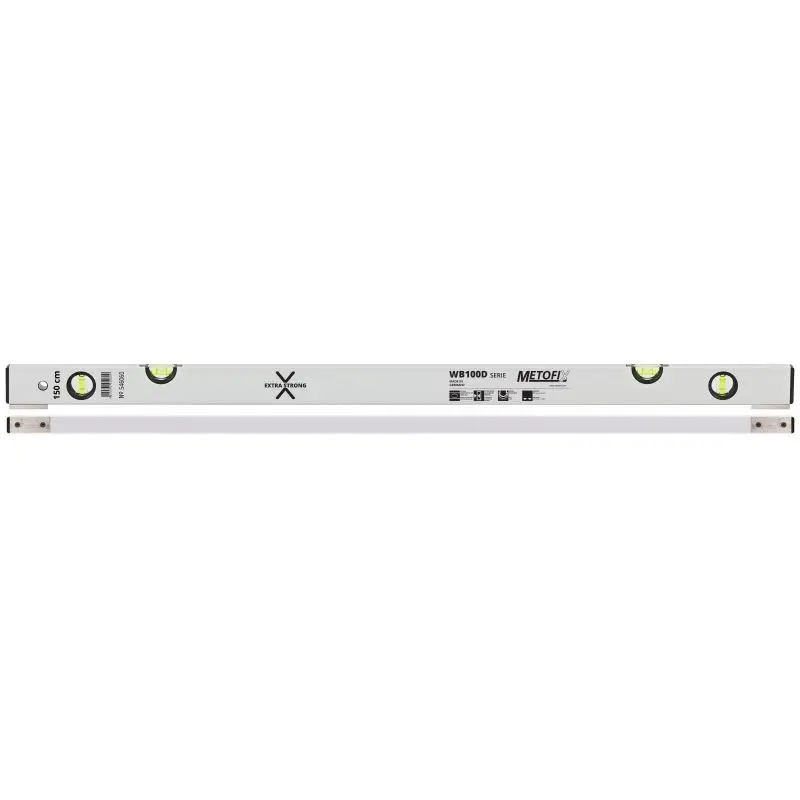 Metofix WB100D Niveau à Bulle avec pied métallique - 150 cm - NETIM - 548150