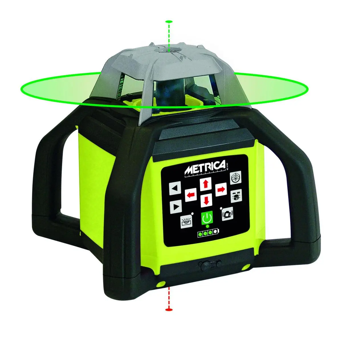 Laser rotatif automatique BRAVO HV4 GREEN à faisceau vert - METRICA - Portée Ø 500 m - Autonomie 35 h - IP66 - 61395