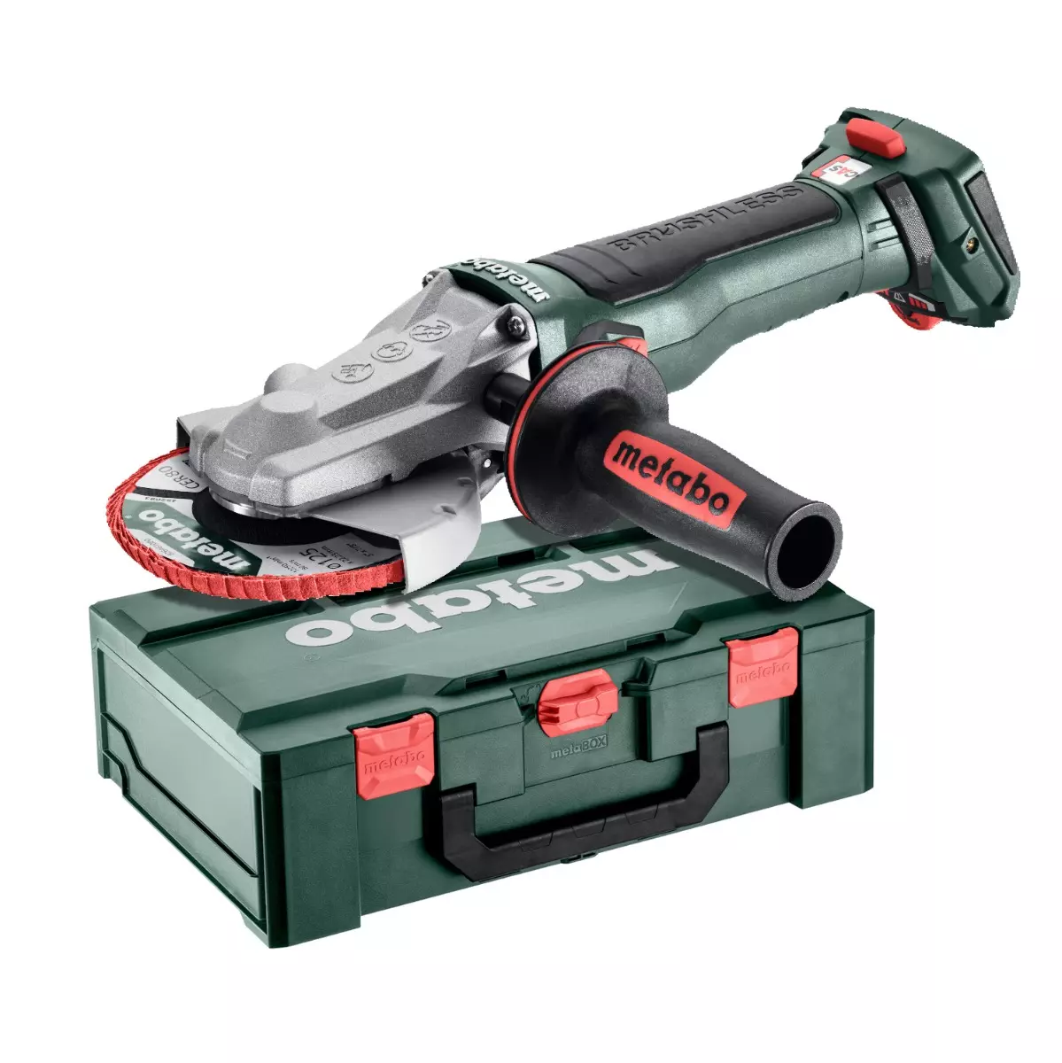 Meuleuse d'angle à tête plate sans fil WVBF 18 LT BL 11-125 Quick  - METABO - sans batterie, ni chargeur - METABOX - 601307840