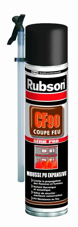 Mousse expansive CF90 coupe feu RUBSON - aérosol 600 ml - 161992