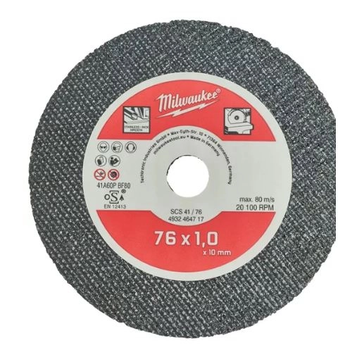 lot de 5 Disques à tronçonner Pro+-minces SCS 41/76x1x10 mm MILWAUKEE - 4932464717