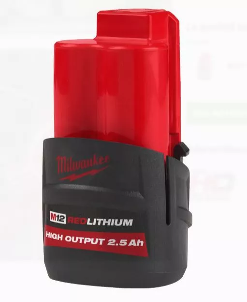 Batterie 12V 2.5Ah High Ooutput M12 HB2.5 MILWAUKEE - 4932480164