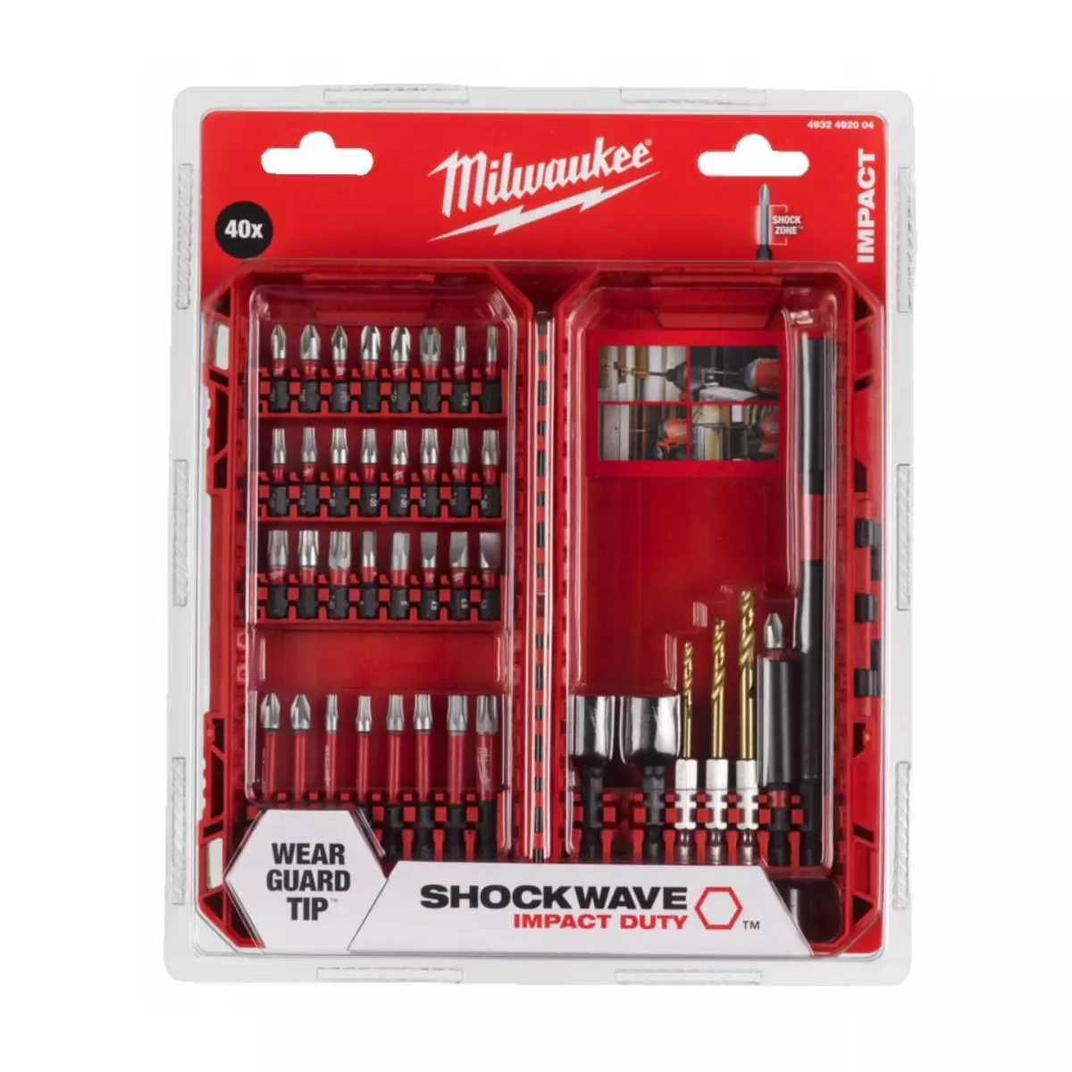 Coffret 40 embouts de vissage pour visseuse à choc Shockwave - MILWAUKEE - 4932492004