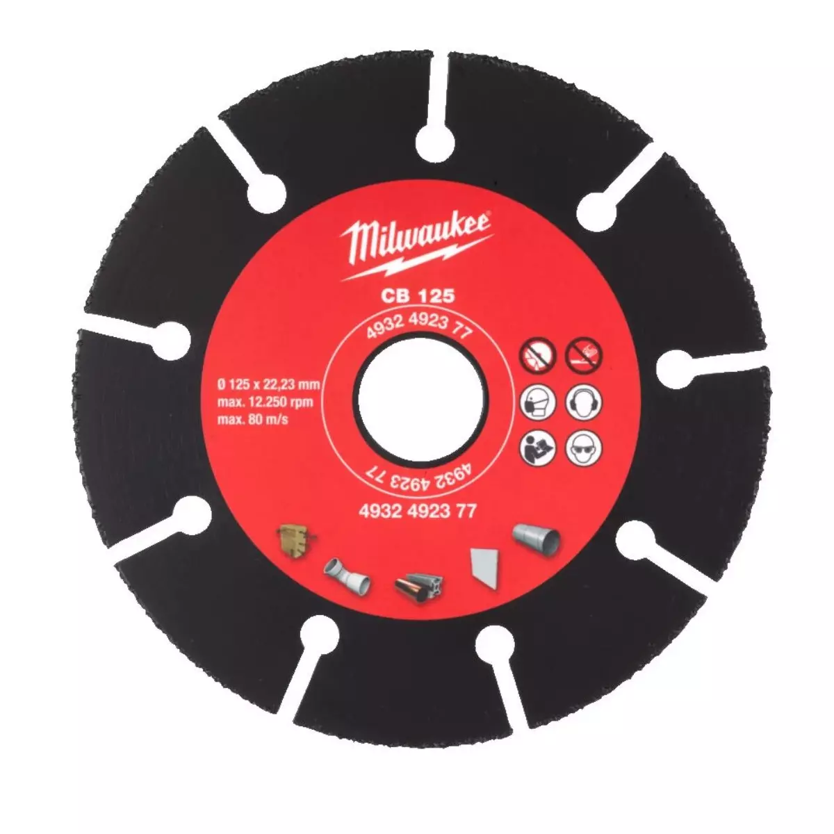 Disque carbure CB - 125 mm - 1 pièce - MILWAUKEE - 4932492377