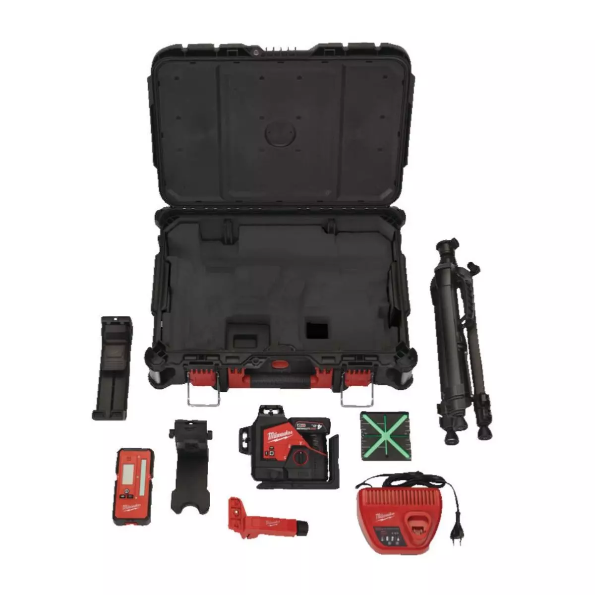 Laser 3 lignes vert MILWAUKEE 12V 4Ah - M12 3PLKIT-401P - 4933478960