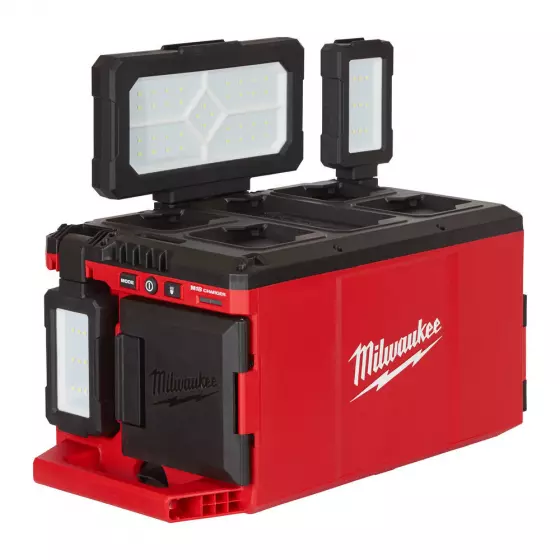 Eclairage de zone M18 POALC-0 - 3000 lumens - 18V - 5.0 Ah - Avec chargeur intégré Packout - MILWAUKEE - 4933478120