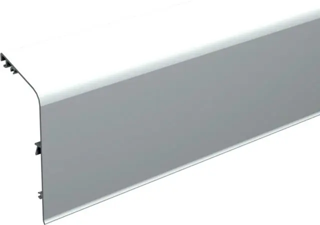 Bandeau cache-rail en aluminium brut pour rail simple MANTION - L. 2.5m - 11163/250