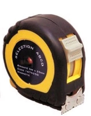 Mètre à ruban bi-matière ralentisseur VOLA 5m x 25mm - 162525G 