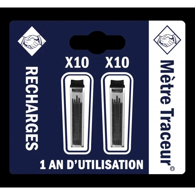 Pack recharge mines JSTH pour mètre traceur MT5-N - Noir - RMT-N