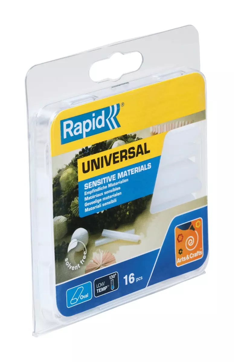 Bâtons de colle basse température Transparente Universelle 94 mm x 12 Sticks - Blister - RAPID-ISABERG - 40107349