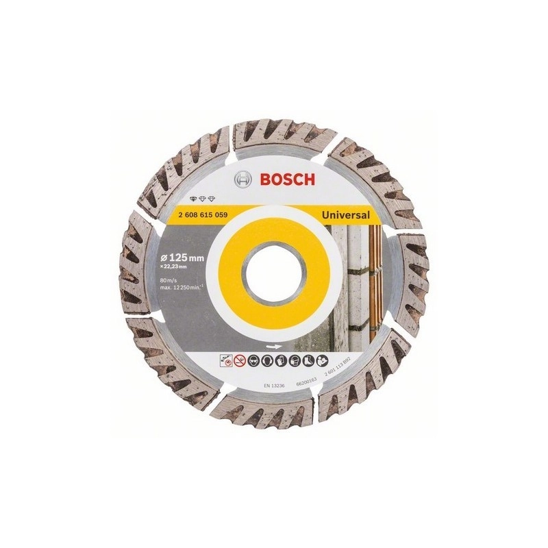 Disques à tronçonner diamantés BOSCH STANDARD Universal - Ø125 x 22 mm - 2608615059