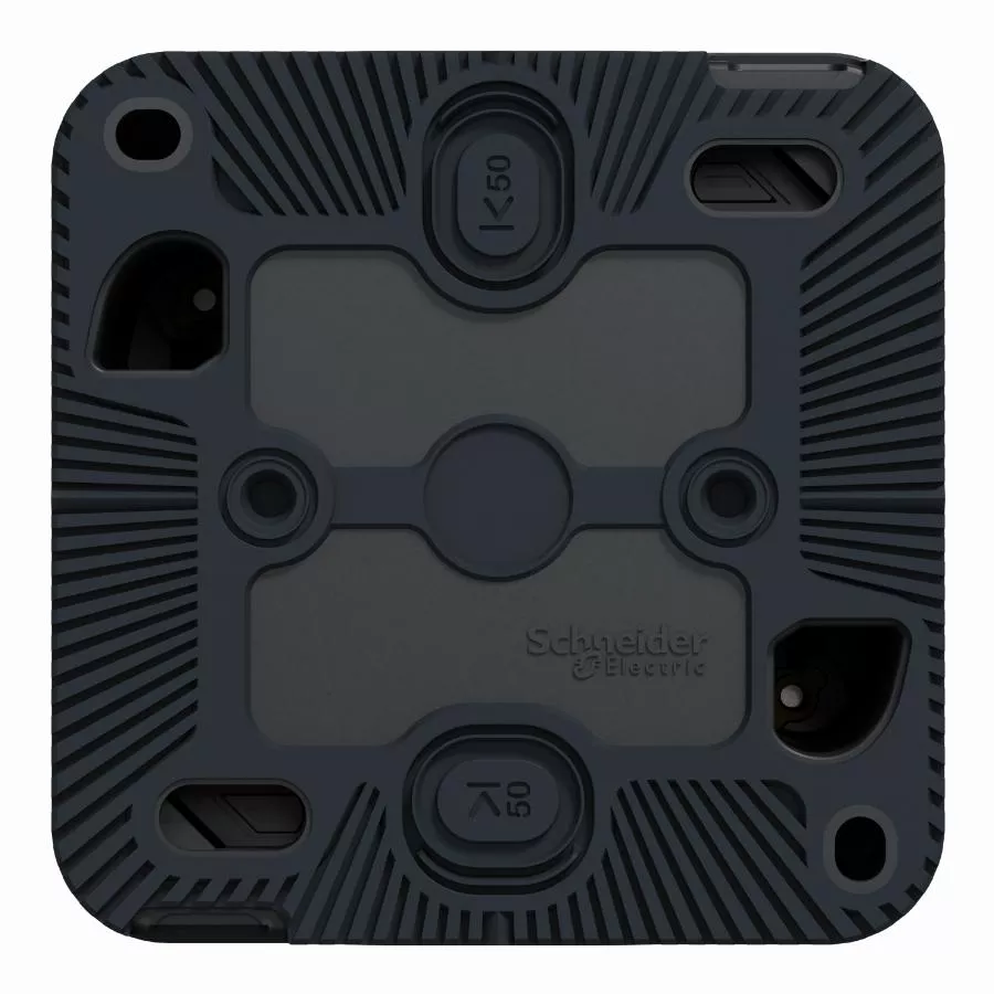 Bouton poussoir lumineux LED SCHNEIDER Mureva Styl - saillie - IP55 - IK08 - gris - MUR35028