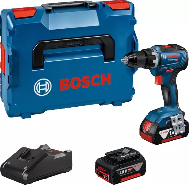 Perceuse visseuse GSR18V-55 - BOSCH  - 2 batteries 18V 4,0 Ah - chargeur - L-boxx - 06019H5200