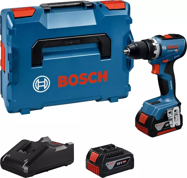 Perceuses-visseuses sans-fil GSR 18V-65 - BOSCH - avec 2 batteries 18V 5.0Ah - chargeur - L-Boxx - 06019N3203