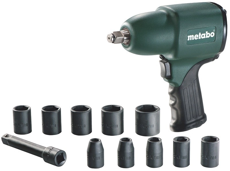 Boulonneuse à choc à air comprimé METABO DSSW 360 set 1/2" + 10 clés à douilles - 6.04118.50