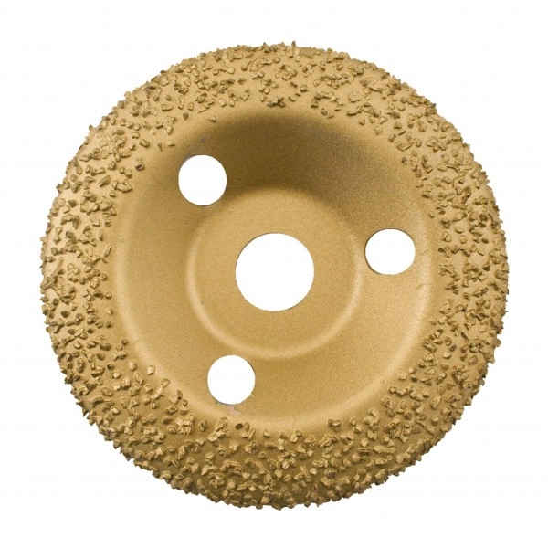 Disque abrasif au carbure de tungstène doré bombé EDMA Ø 125 mm - grain moyen 24 - 928