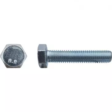 Vis tête hexagonale totalement filetée classe 8,8 Zingué - 8 x 20 mm - Boite de 200 - LENNIE - VHT880802002B