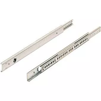 Paire de coulisses à billes KA 1730 HETTICH - Rainure 17 mm - L.380 mm - Acier zingué - Pour tiroir 250 à 390 mm - 71836                  