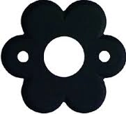 Rosace entrée 1302 Bec de cane BOUVET Fer noir - 23501