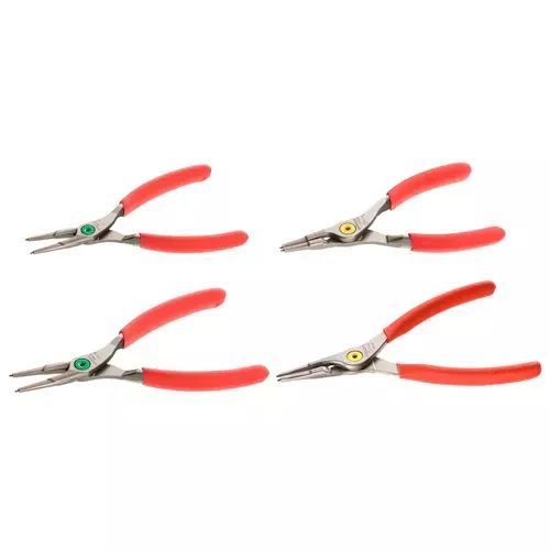 Jeu de 4 pinces circlips intérieur/extérieur becs droits FACOM 12-25 mm / 18-60 mm - PCSNJ4PB