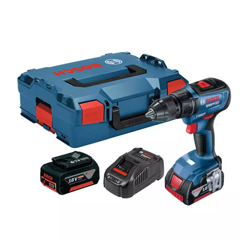 Perceuse-visseuse GSR 18V-50 - BOSCH - avec 2 batteries 18V 5.0Ah - chargeur - L.Boxx - 06019H5001