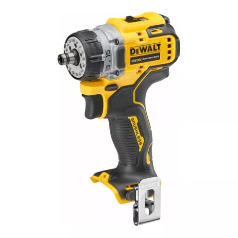 Perceuse-visseuse DEWALT 12V - 4 porte-outils interchangeables - Sans batterie, ni chargeur - DCD703NT-XJ