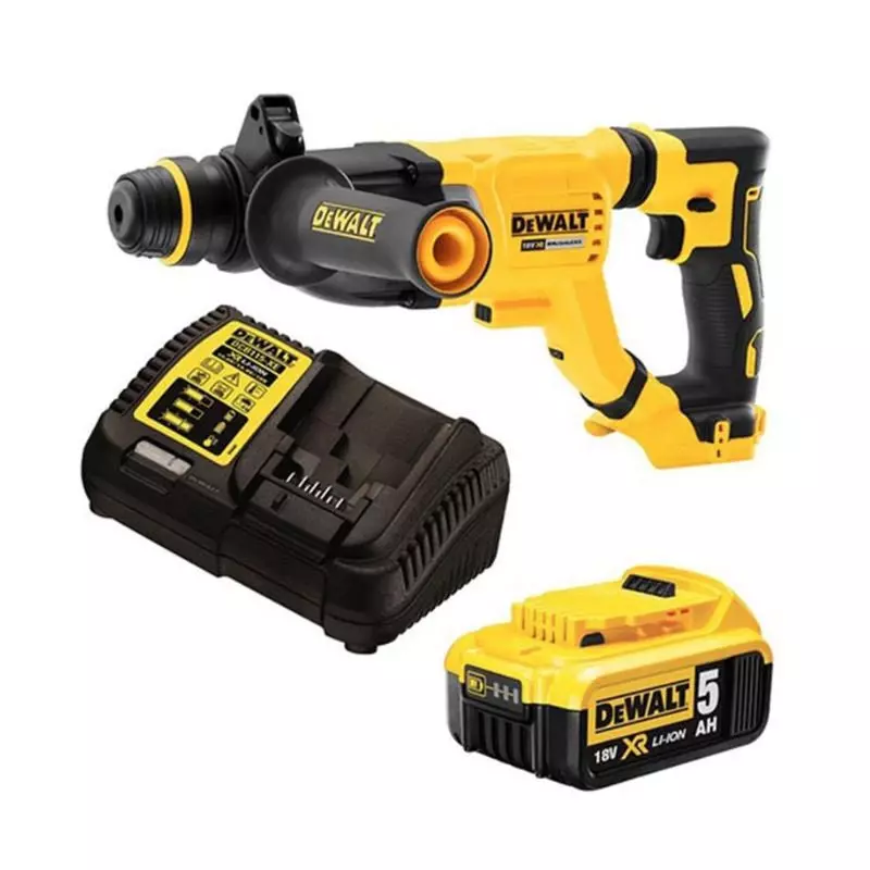 Perforateur-burineur SDS-Plus XR 3 Joules - Ø28 mm - DEWALT - avec une batterie 18V 5aH - chargeur - coffret - DCH263P1-QW