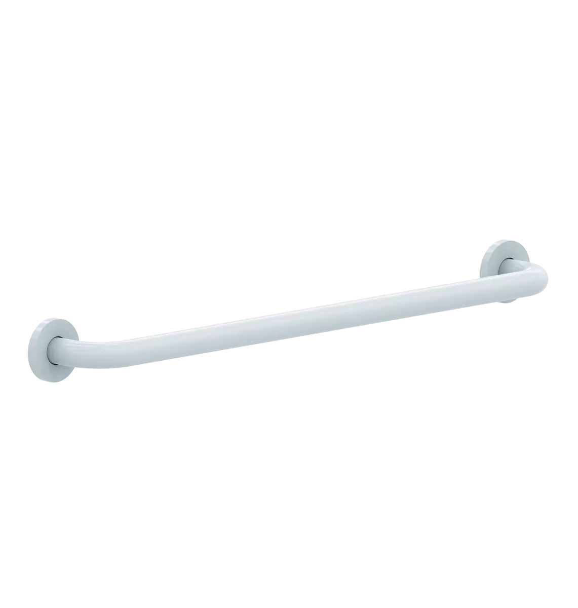 Barre d'appui droite en acier époxy blanc - 600 mm (sans vis) - Ø 25 mm - PRESTO - 60343