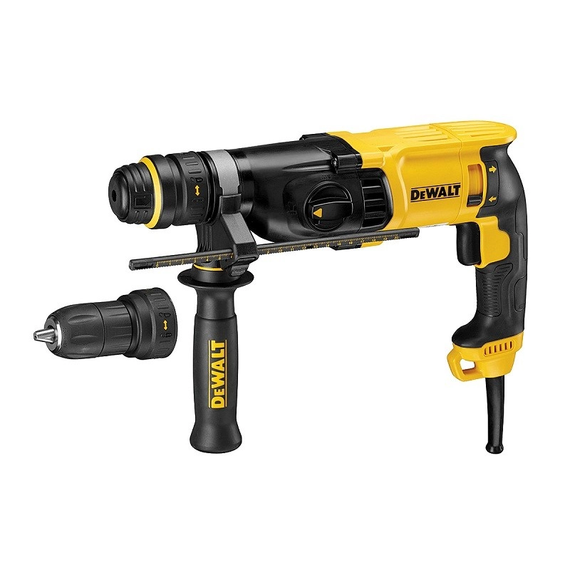 Perforateur DEWALT SDSPlus 800W - Mandrin + poignée + mallette de transport - D25134K