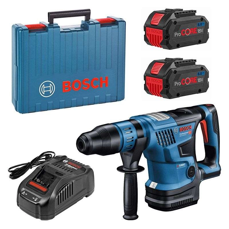 Perforateur SDS-Max GBH18V-36 (2x18V) C - BOSCH - avec 2 batteries 18V 8.0Ah - chargeur - coffret - 0611915002